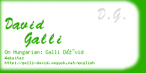 david galli business card